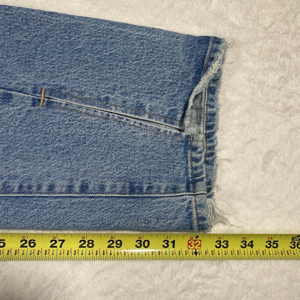 Good American Good Boy Jeans Women's 6/28 Twisted Slit Hem Boyfriend Button Fly - Picture 7 of 7